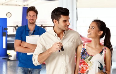 Obraz premium Buying a new car