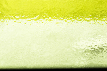 Oil and water droplets