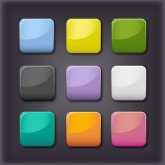 Vector glass buttons