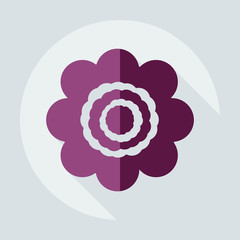 Flat modern design with shadow icon flower