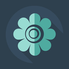 Flat modern design with shadow icon flower