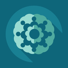 Flat modern design with shadow icon flower