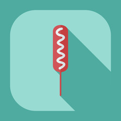 Flat modern design with shadow icons meat