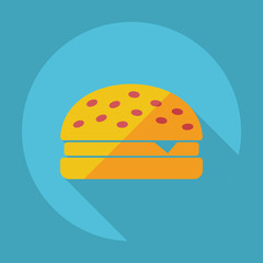 Flat modern design with shadow fast food