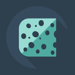 Flat modern design with shadow icons cheese