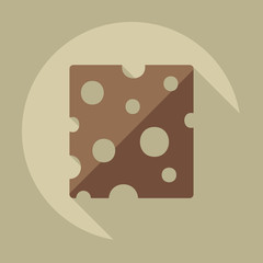 Flat modern design with shadow icons cheese