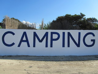 Scritta Camping