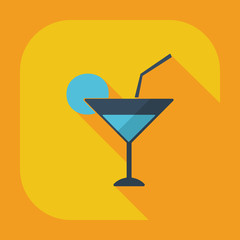 Flat modern design with shadow icons beverage