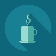 Flat modern design with shadow icons beverage