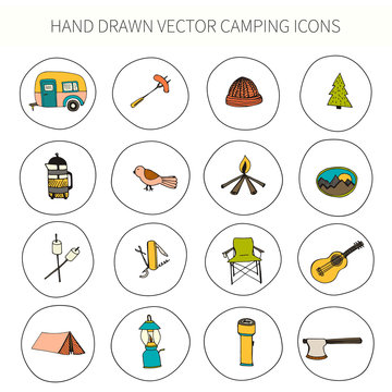 Camping icons.