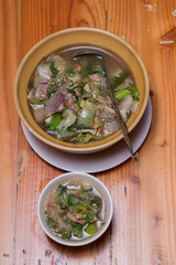  Dill Soup with pork.