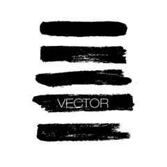 Vector set of grunge brush strokes collection. 