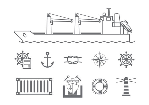 Maritime services icons