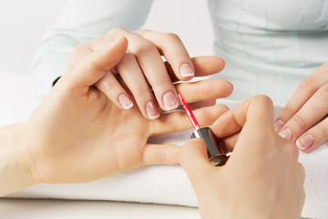 Obraz na płótnie Canvas In nail salon