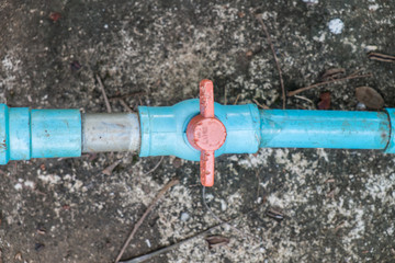 Pipe line on the floor
