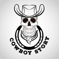 Skull logo, cowboy logo