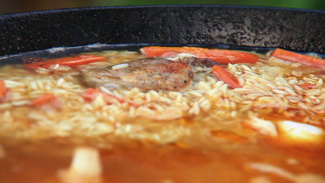 Pilaf Afghan, Uzbek, Tajik national cuisine dish cooking