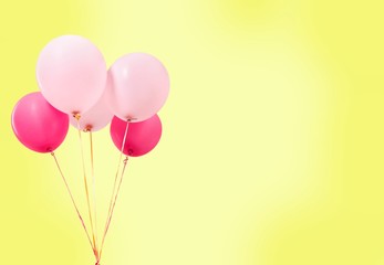 Fototapeta na wymiar Balloon, pink, retro.