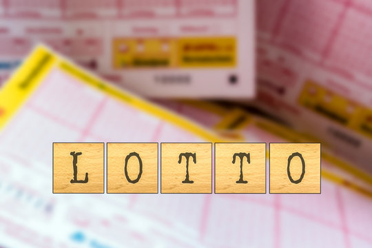 Wort Lotto mit Lottoschein