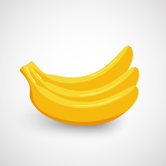 Bunch of bananas isolated on white. Vector illustration.