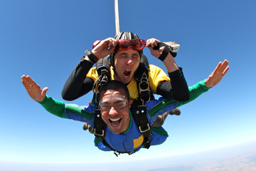 Skydiving tandem no eyes