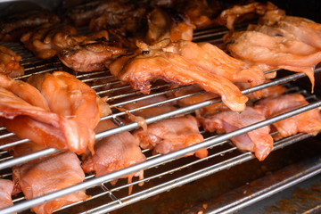 machine are grilled chicken, whole chicken.