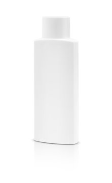 blank cosmetic bottle isolated on white background