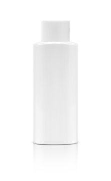 blank cosmetic bottle isolated on white background