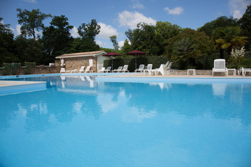 Beautiful swimming pool with nobody