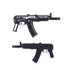 russian automatic rifle, carbine, vector illustration, eps10