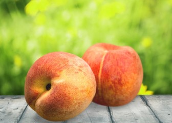Fototapeta na wymiar Peach, Fruit, Isolated.