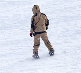 snowboarder rides
