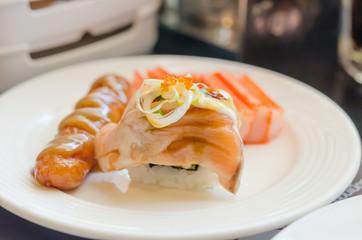 Salmon roll sushi