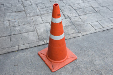 Orange base PVC traffic cone