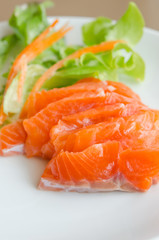 Salmon sashimi
