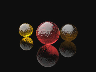 Esferas decorativas de cristal