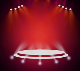 Red stage light background