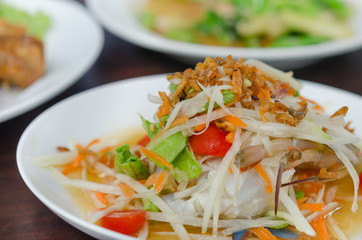 Som Tum with crab