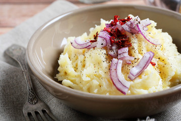 Tasty potatoes in a bowl