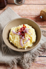 Nourishing potatoes with onions and paprika