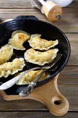 Delicious dumplings with cabbage