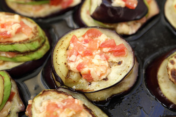 Baked eggplant with tomatoes