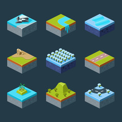 Vector of Isometric Landscape