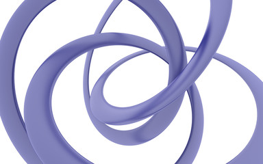 bent violet helix on a white background (number 1 of a series of 4 works)