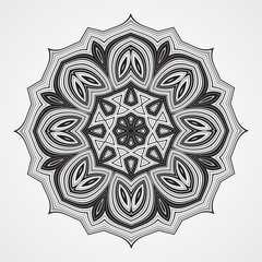 Ethnic Fractal Mandala. 