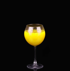 Monkey Gland cocktail, consisting of gin, orange juice, absinthe and grenadine