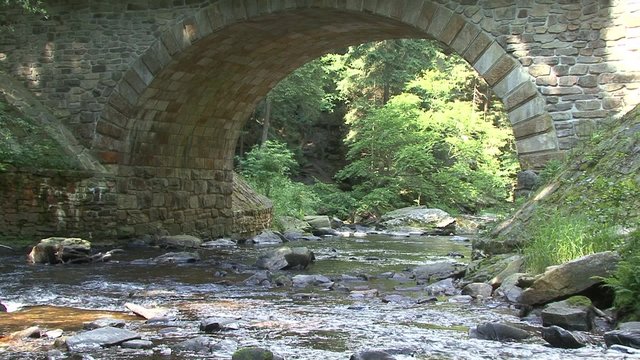Stone Bridge on the wild river