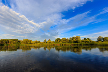 summer scene on lake