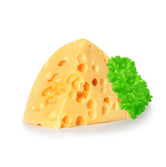Cheese isolated on a white background