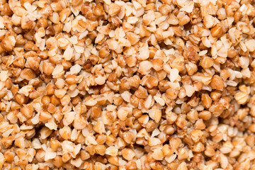 buckwheat groats as background. close